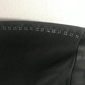 Black embellished stretch jeans